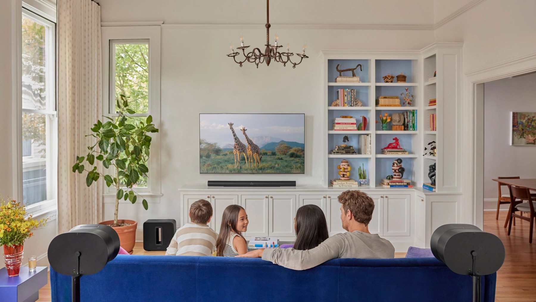 Sonos Arc Ultra and Sub 4 home theater system in a residential living room