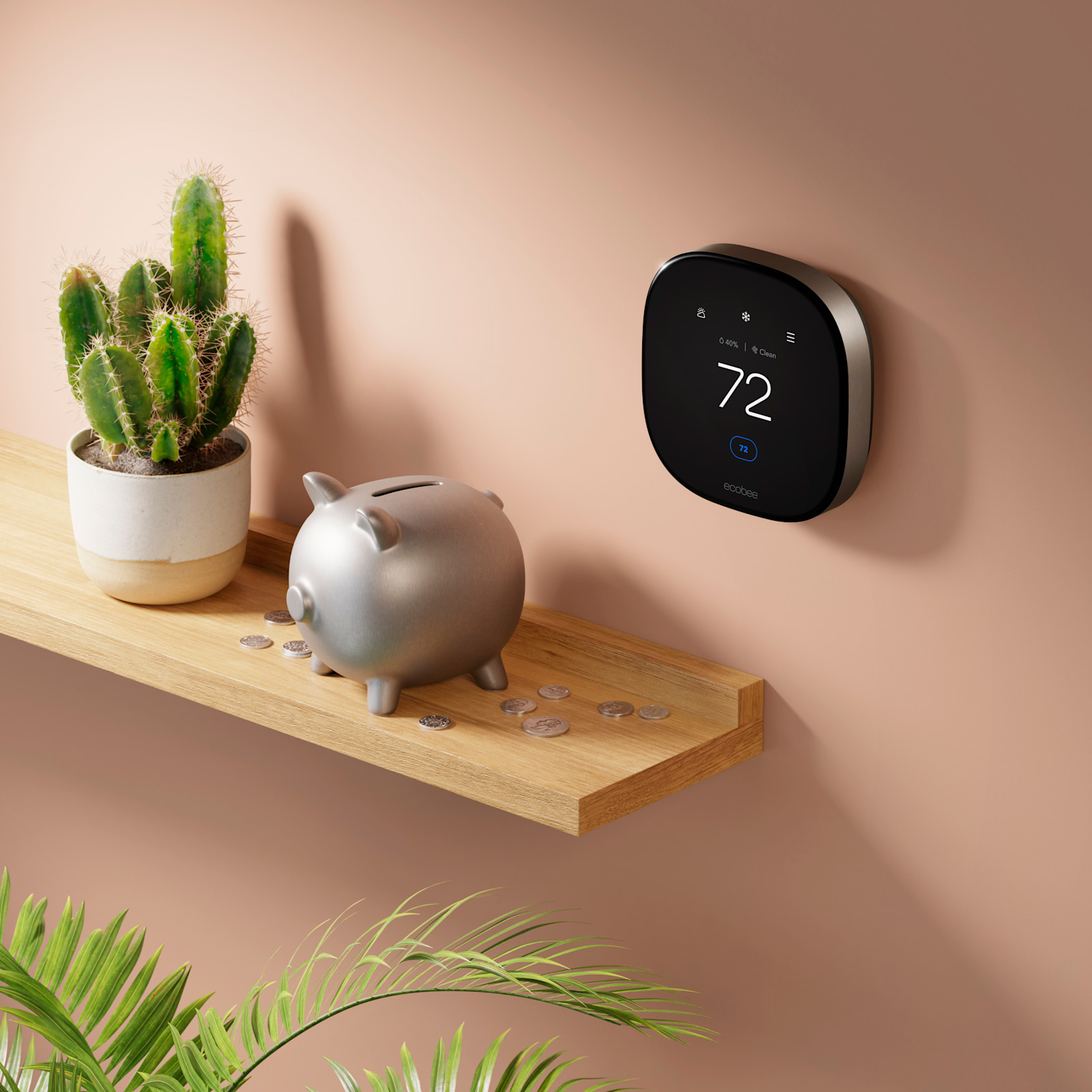 ecobee Smart Thermostat Premium installed in a residential interior