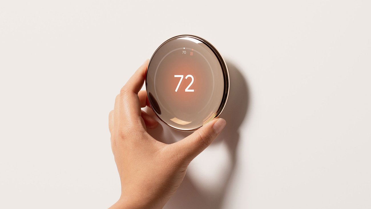 Google Nest Learning Thermostat fourth generation installed in a home