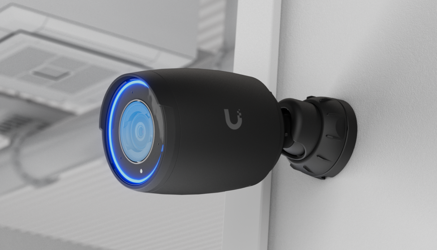 Ubiquiti UniFi Protect AI Pro 4K camera mounted on a residential exterior